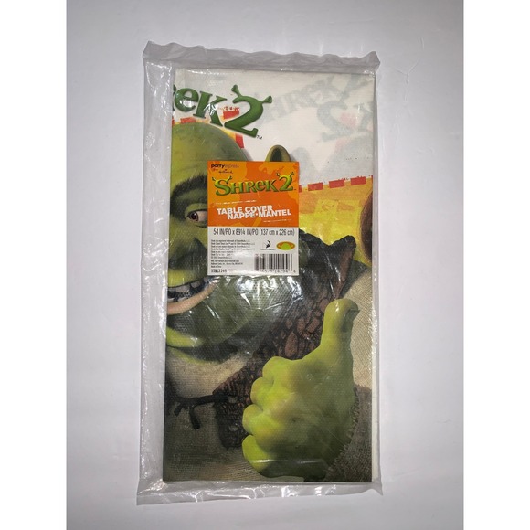 Hallmark Other - Vintage Shrek 2 Party Express Hallmark Table Cover 54x89 Plastic Tablecloth 2004